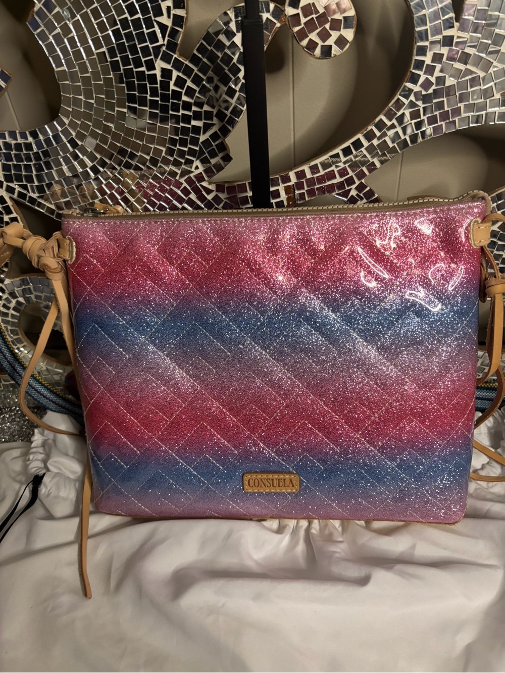 ⭐️Consuela Pink Blue Glitter Crossbody Bag